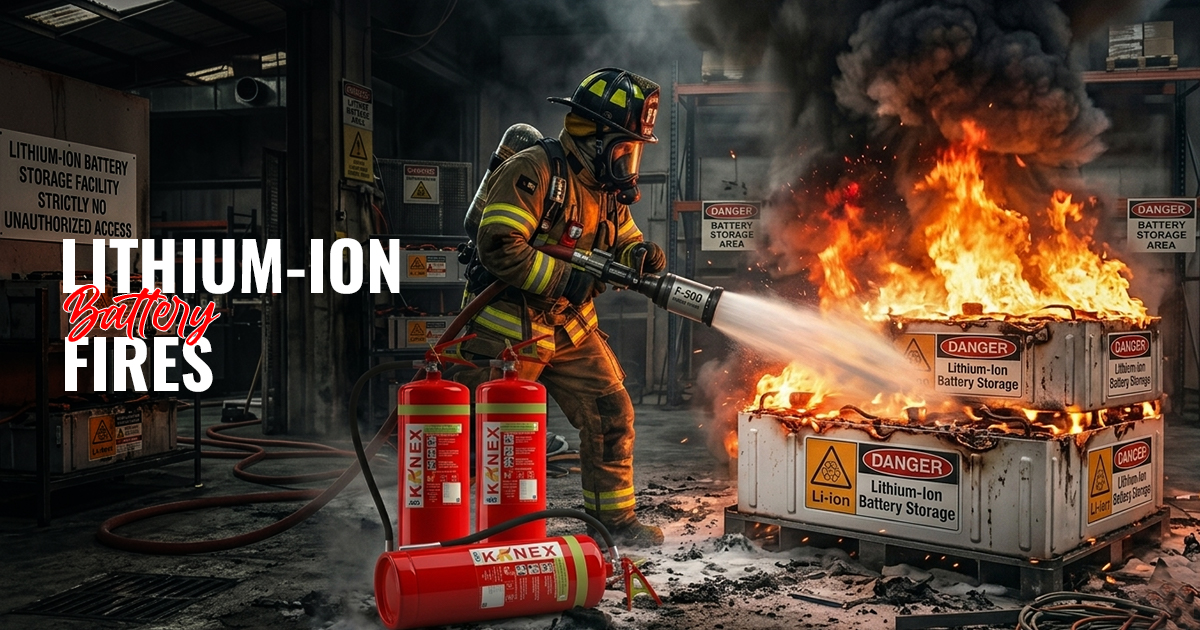 Lithium-Ion Battery Fires: Why Traditional Extinguishers Fail and What Works