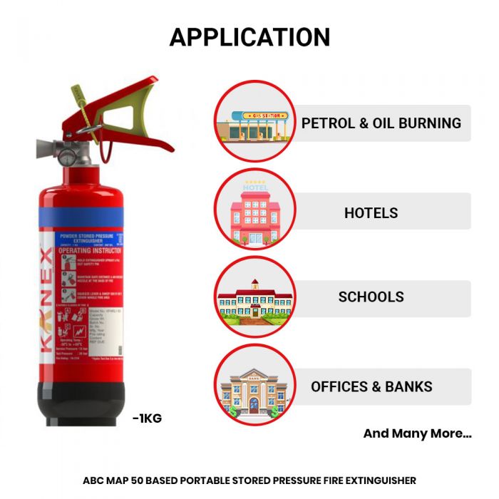 Fire extinguisher top uses which gas