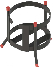 Heavy-duty fire extinguisher floor stand for 9kg cylinders – durable support frame
