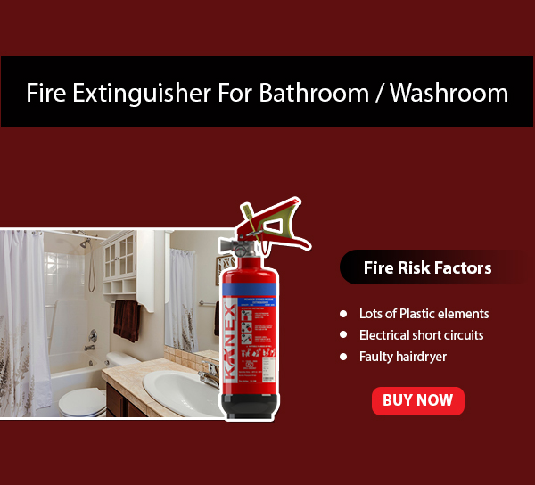 fire extinguisher for bathroom / washroom